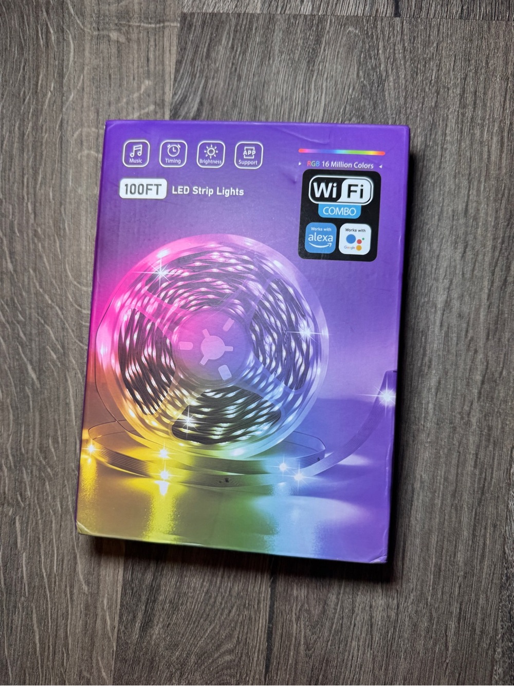 WiFi RGB LED Strip Lights - Multicolor (Purple Packaging)